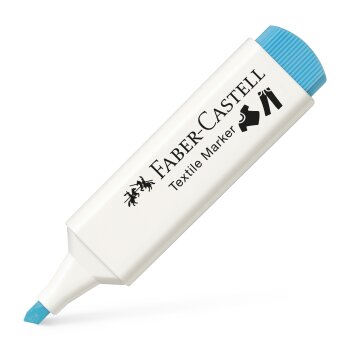 FABER-CASTELL Textilmarker, Keilspitze, babyblau