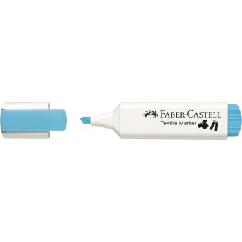 FABER-CASTELL Textilmarker, Keilspitze, babyblau