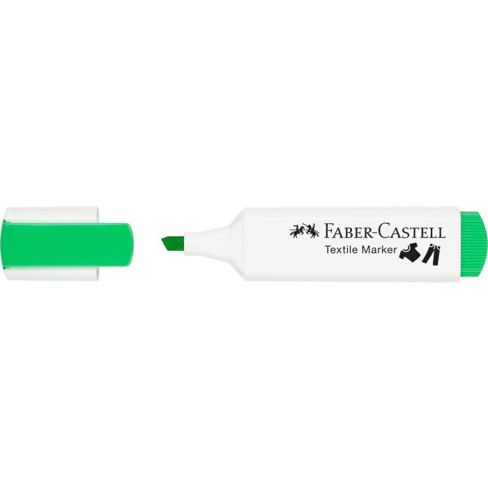 FABER-CASTELL Textilmarker, Keilspitze, neongrün