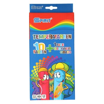 SPIRIT temperové farby - 10 rôznych farieb