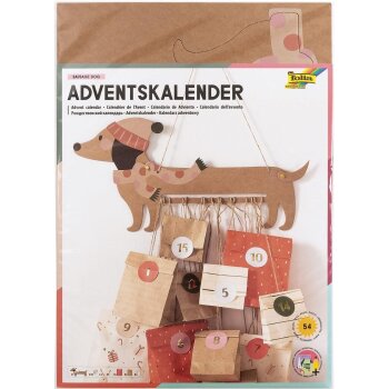 folia Adventskalender-Set SAUSAGE DOG, 54-teilig
