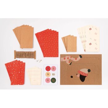 folia Adventskalender-Set SAUSAGE DOG, 54-teilig