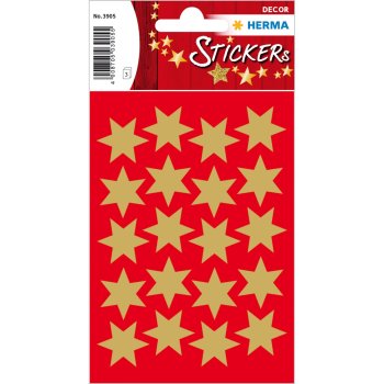 HERMA Weihnachts-Sticker DECOR "Sterne", 21 mm,...