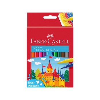 FABER-CASTELL fixky CASTLE - 12 rôznych farieb