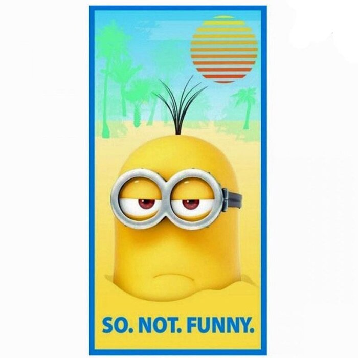 Minions Plážová osuška / osuška "Minions - So.Not.Funny"