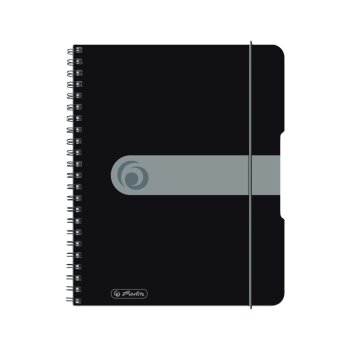 herlitz Collegeblock easy orga to go A5 kariert schwarz
