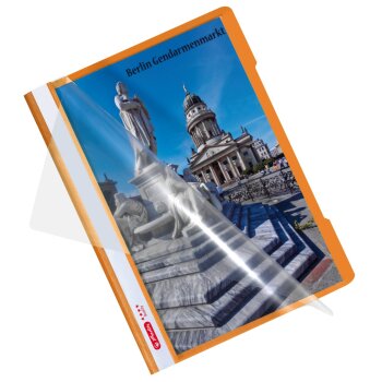 herlitz rýchloviazač "Quality", A4, PP fólia - oranžový