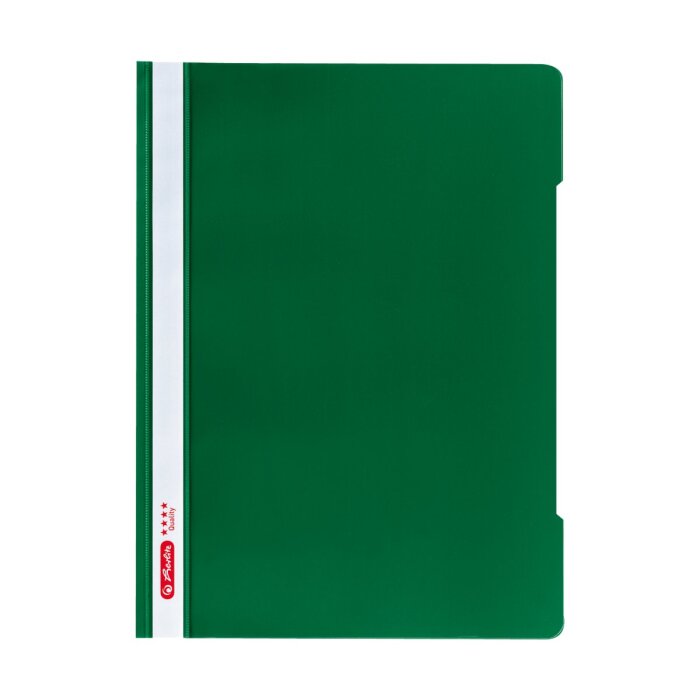 herlitz rýchloviazač "Quality", A4, PP fólia - zelený