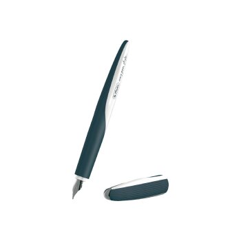 herlitz plniace pero herlitz my.pen, šírka hrotu: M, style „Dark Shale“, L+R - bielo / čierne