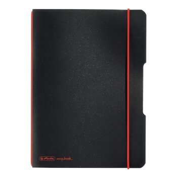 herlitz my.book flex Notizheft A5 40 Blatt kariert schwarz