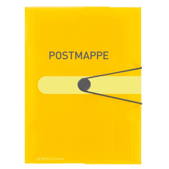 herlitz Gummizugmappe easy orga to go PP A4 gelb "Postmappe"