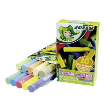 JOLLY Tafelkreide staubfrei 10er Packung bunt