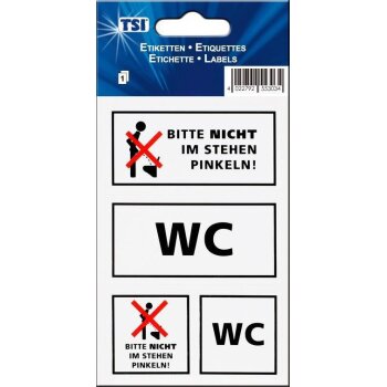 TSI nálepky - WC - 4 ks