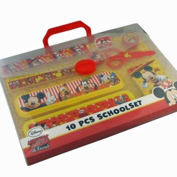 10-teiliges Schulset in einer Tragetasche "Mickey...