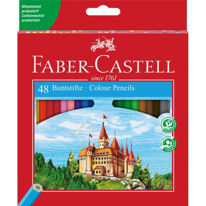FABER-CASTELL šesťhranné farbičky CASTLE - 48 kusov
