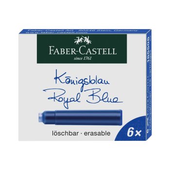 FABER-CASTELL Standard Tintenpatronen königsblau 6er