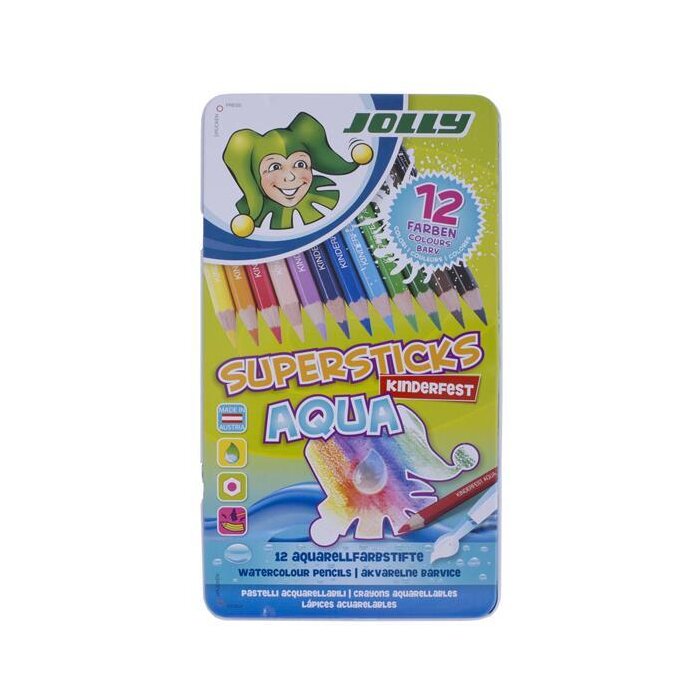 JOLLY farebné ceruzky Supersticks AQUA 12 ks