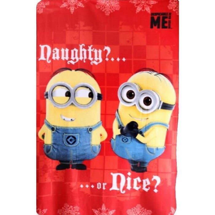 Minions fleecová deka "Naughty or Nice" 100 x 150 cm