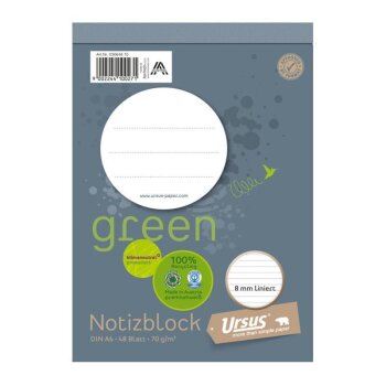 URSUS [OE] Notizblock A6 48 Blatt 8mm liniert