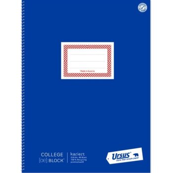 URSUS [OE] Collegeblock A4 80 Blatt 5mm kariert