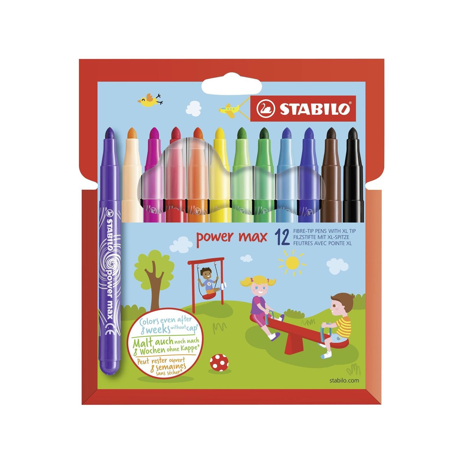 verschiedenen Farben STABILO Jumbo 8er Pack Dicker Buntstift 12er Pack 