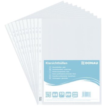 DONAU euroobal DIN A4 PP 100 µm číry 10 ks