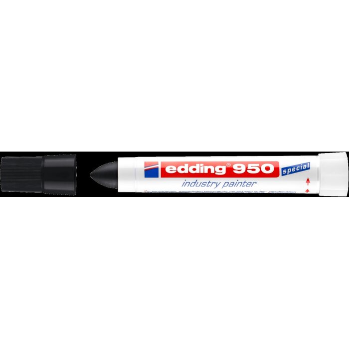 edding 950 priemyselný voskový / pastový popisovač - čierny