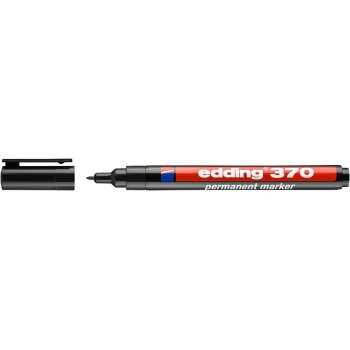 edding 370 permanentný popisovač - čierny