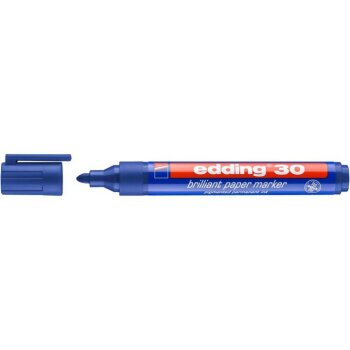 edding 30 Brillant popisovač na papier - modrý