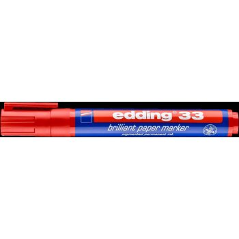edding 33 Brilliant Papiermarker rot