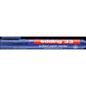 edding 33 Brilliant Papiermarker blau