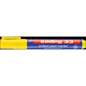 edding 33 Brilliant Papiermarker gelb