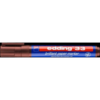 edding 33 Brilliant Papiermarker braun