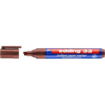 edding 33 Brilliant Papiermarker braun