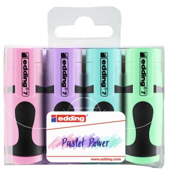 edding 7 Mini Textmarker 4er pastell