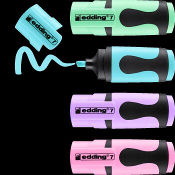edding 7 Mini Textmarker 4er pastell