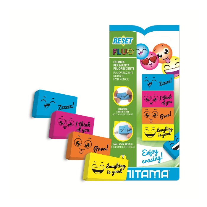 MITAMA Guma fluo, 4ks blister