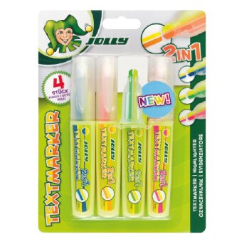 JOLLY Textmarker 2in1 4er Set