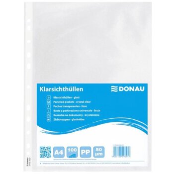 DONAU euroobal DIN A4 PP 50 µm hladký 100 ks