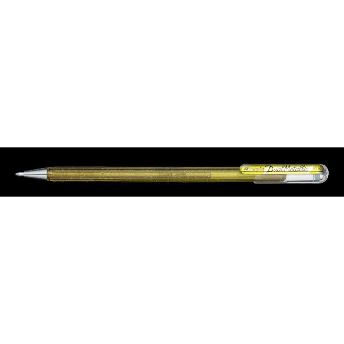 Pentel Hybrid Gélové pero "Dual Pen", zlaté
