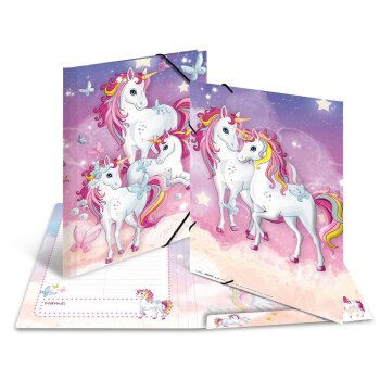 HERMA Eckspannermappe "Einhorn", Karton, DIN A3