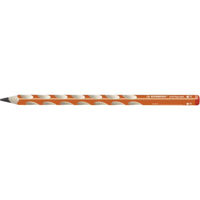 Ergonomischer Dreikant-Bleistift für Rechtshänder - STABILO EASYgraph in orange - Einzelstift - Härtegrad HB