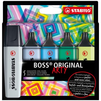 Textmarker - STABILO BOSS ORIGINAL - ARTY - 4er Pack -...