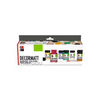 Marabu Acrylfarbe "Decormatt", Starter Set 6 x...