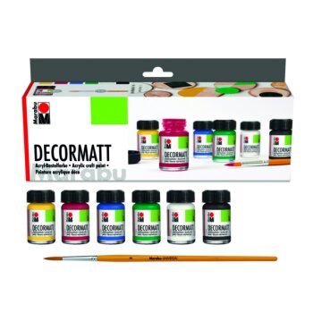 Marabu Acrylfarbe "Decormatt", Starter Set 6 x...
