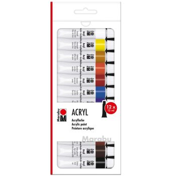 Marabu Acrylfarbe Set 12 x 12 ml