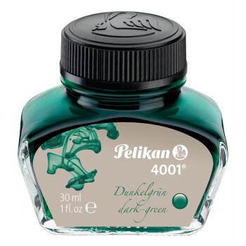 Pelikan Tinte 4001 im Glas, dunkelgrün, Inhalt: 30 ml