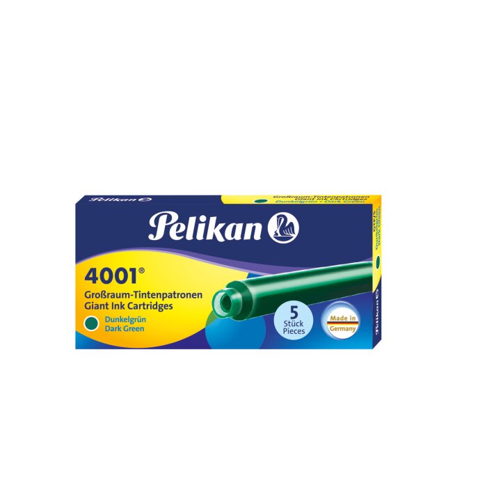Pelikan 4001 Großraum Tintenpatrone dunkelgrün 5er