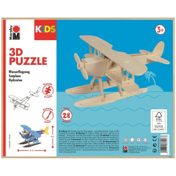 Marabu KiDS 3D Puzzle "Wasserflugzeug", 28 Teile