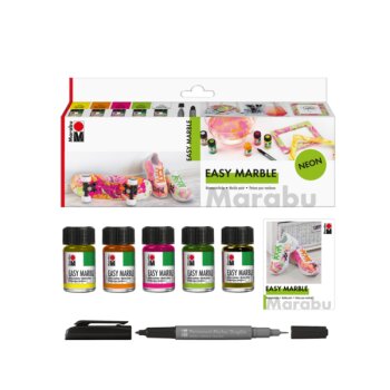 Marabu Marmorierfarben-Set Easy Marble NEON 5 x 15 ml